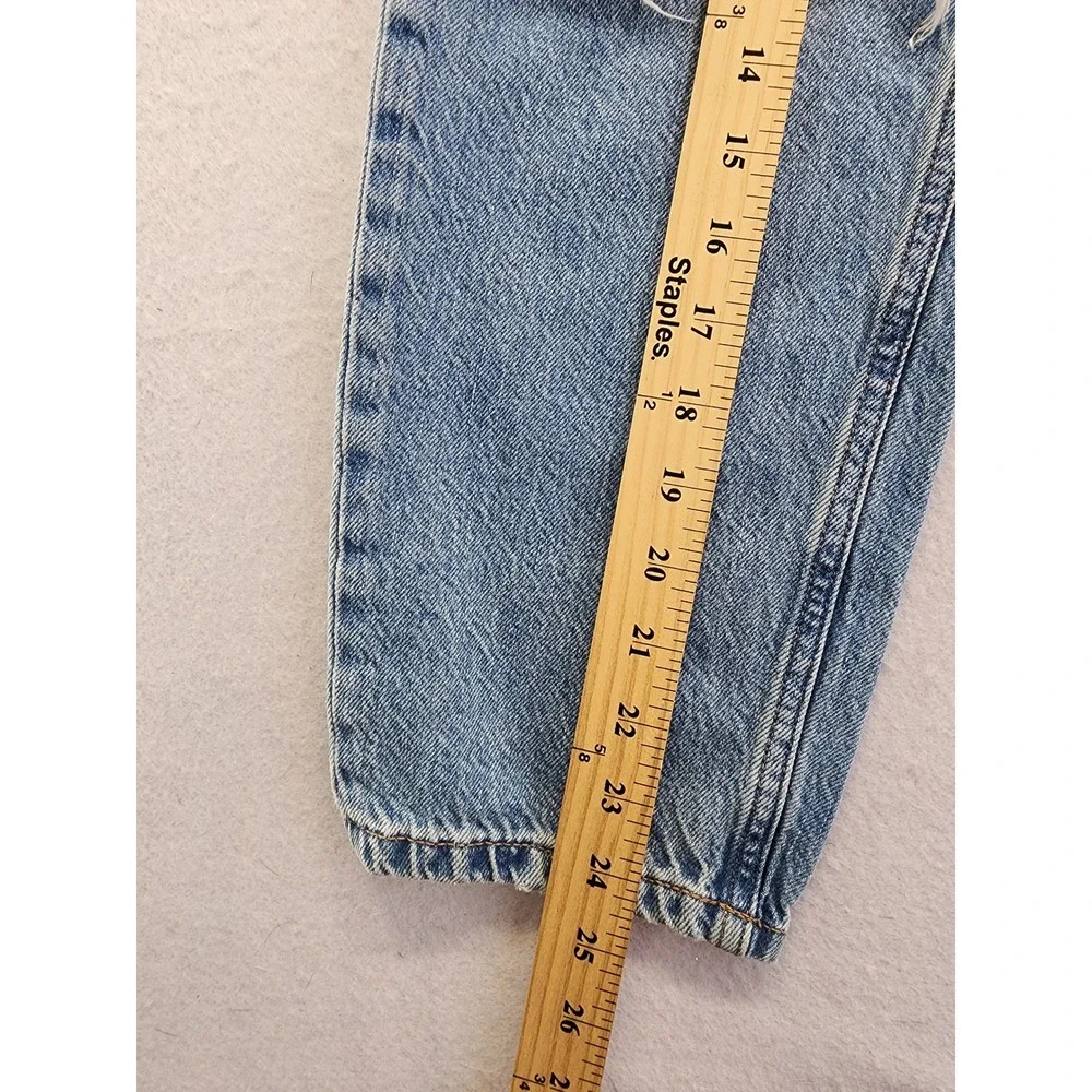 Aeropostale Mom Jean High Rise Distressed Light Wash Denim Size 6